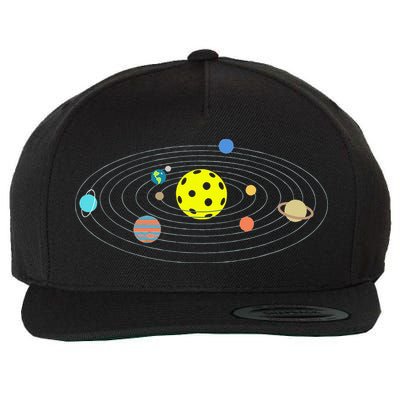 Pickleball Solar System Wool Snapback Cap