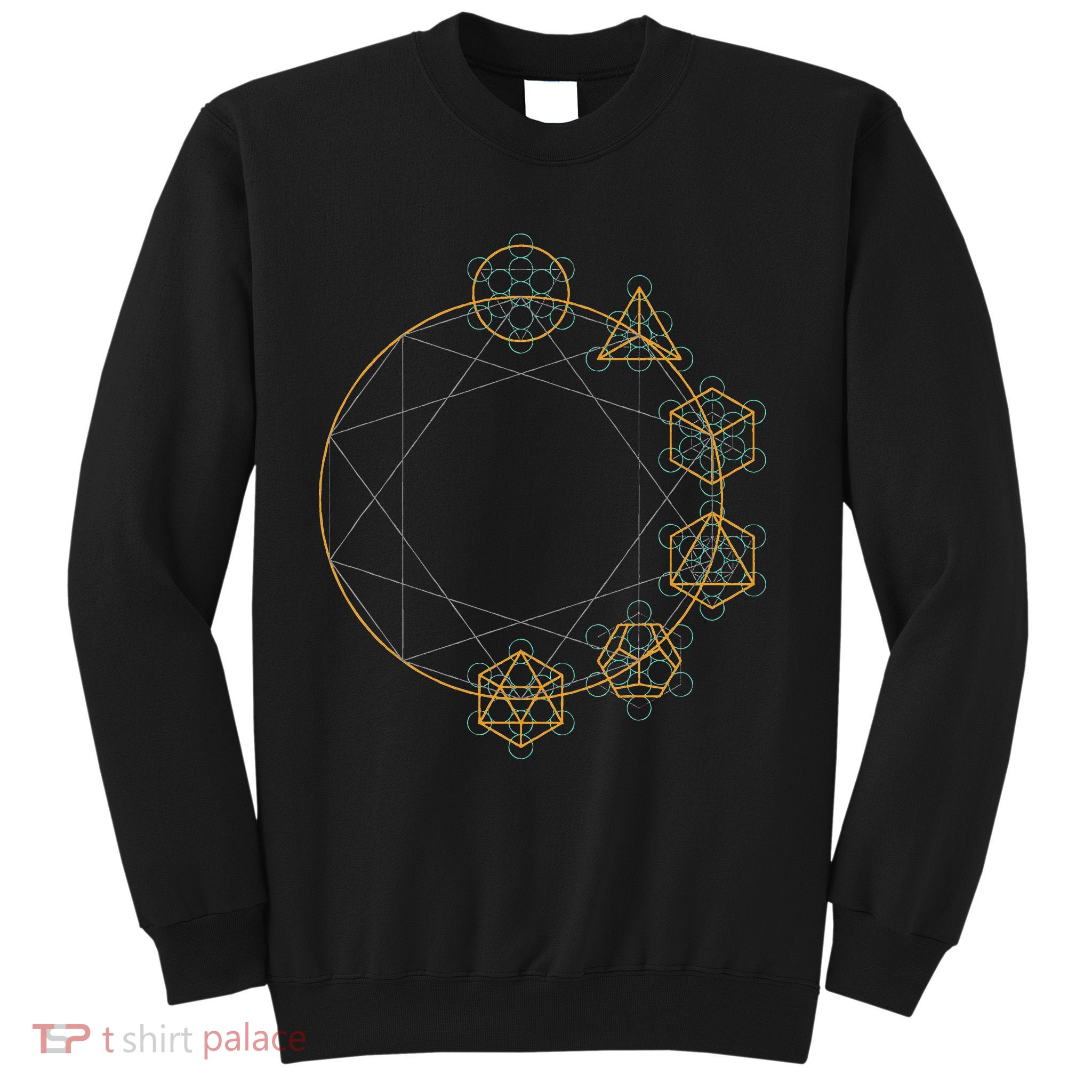 Platonic Solids Sacred Geometry Festival Sweatshirt