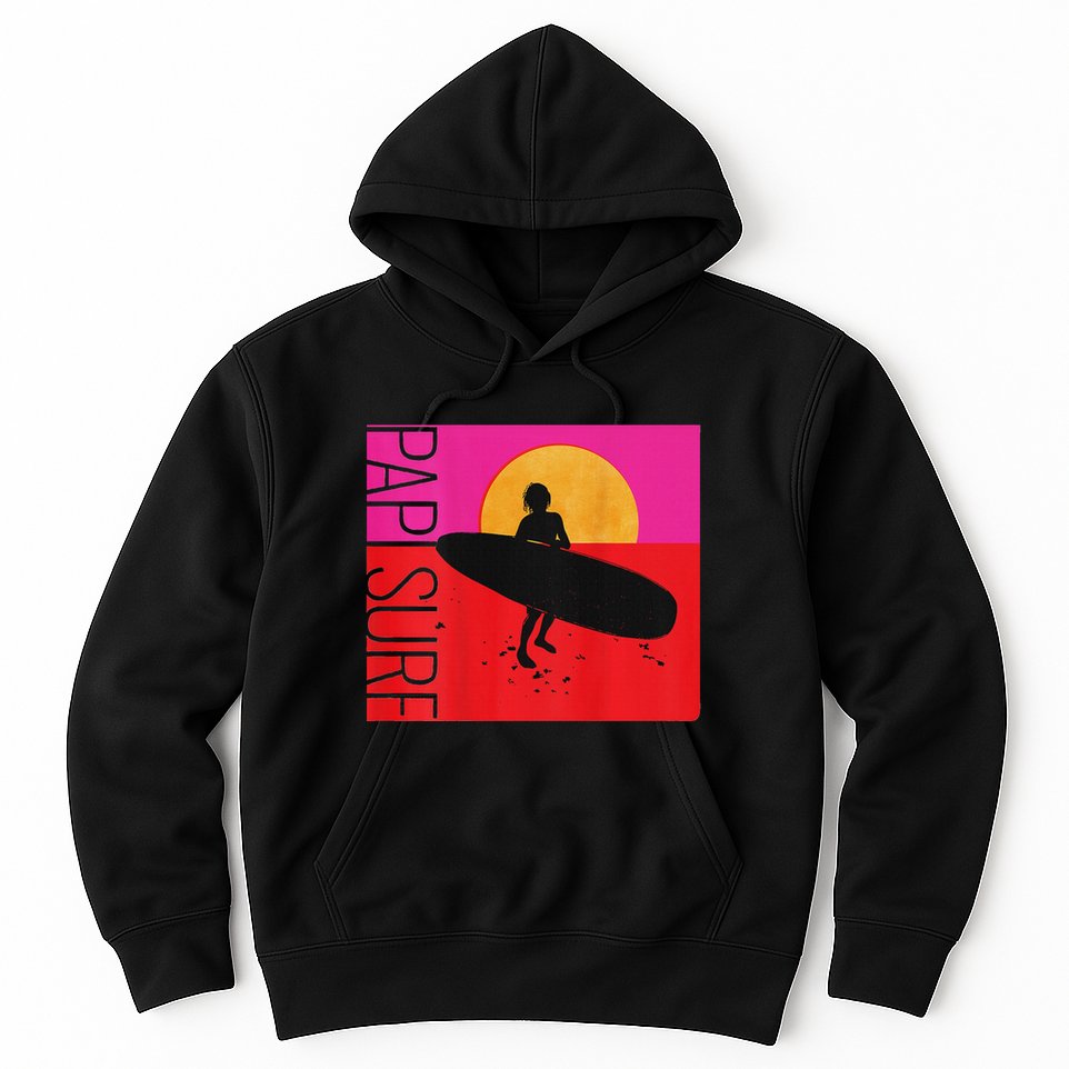 Papi Surf Sunset Surfboard Hoodie