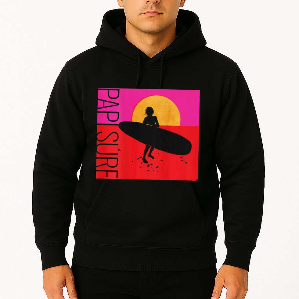 Papi Surf Sunset Surfboard Hoodie