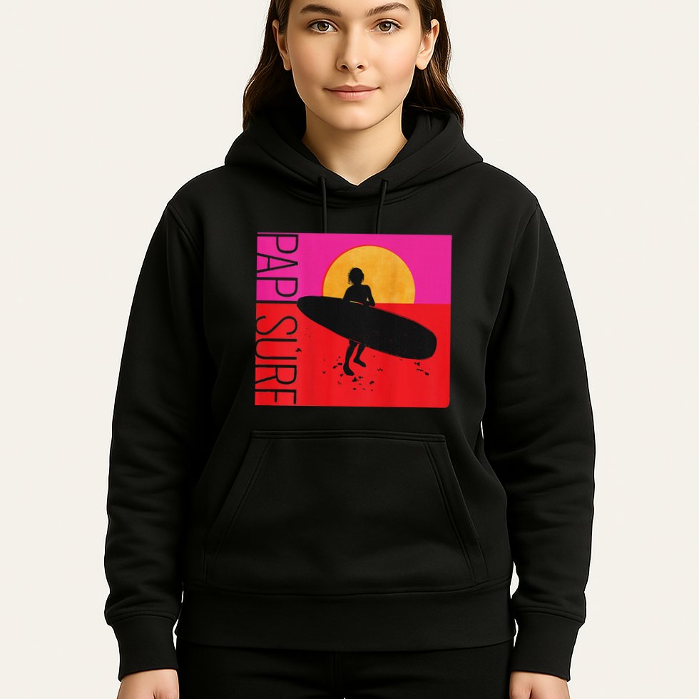 Papi Surf Sunset Surfboard Hoodie