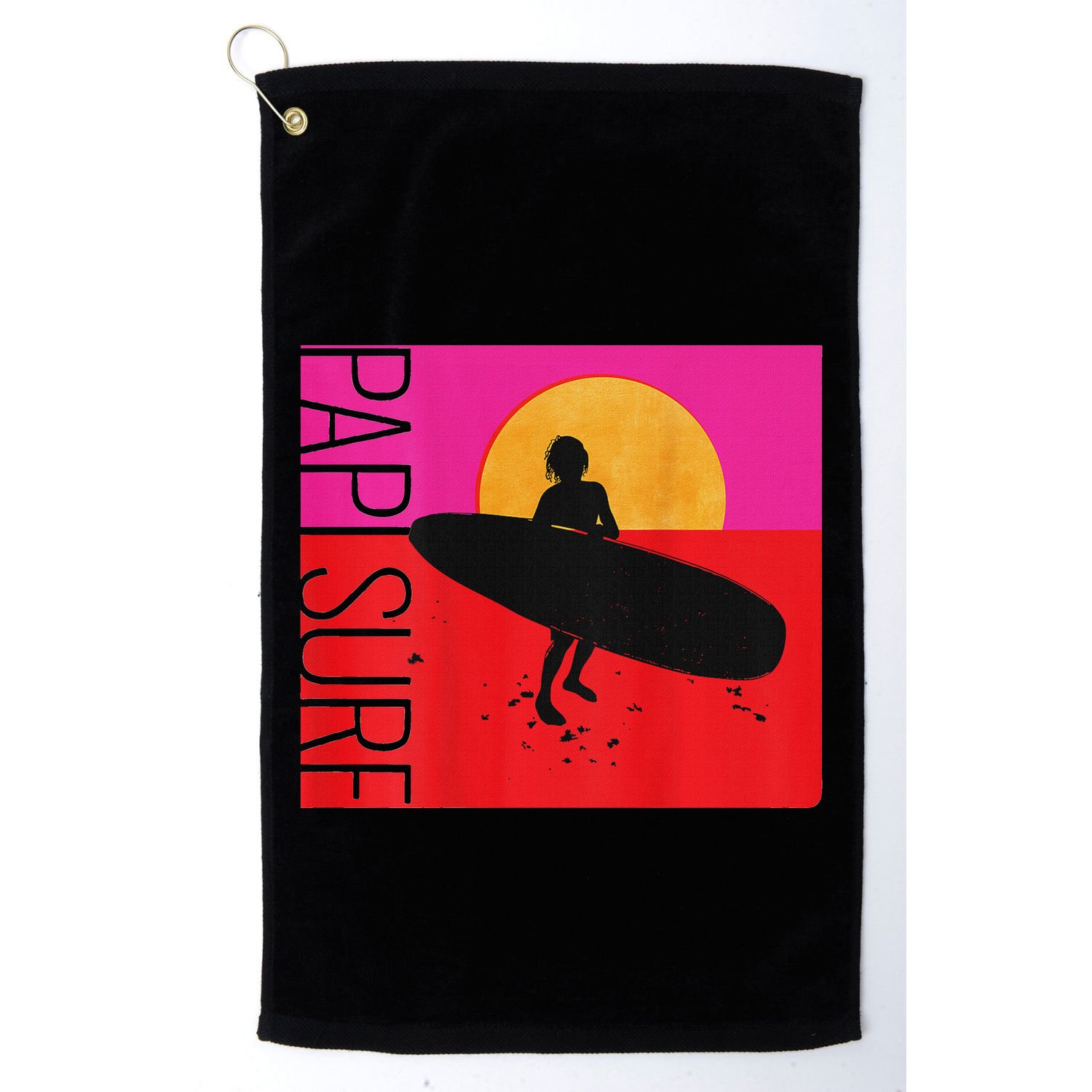 Papi Surf Sunset Surfboard Golf Towel