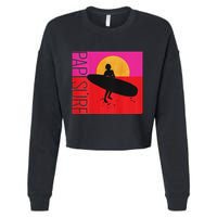 Papi Surf Sunset Surfboard Cropped Pullover Crew