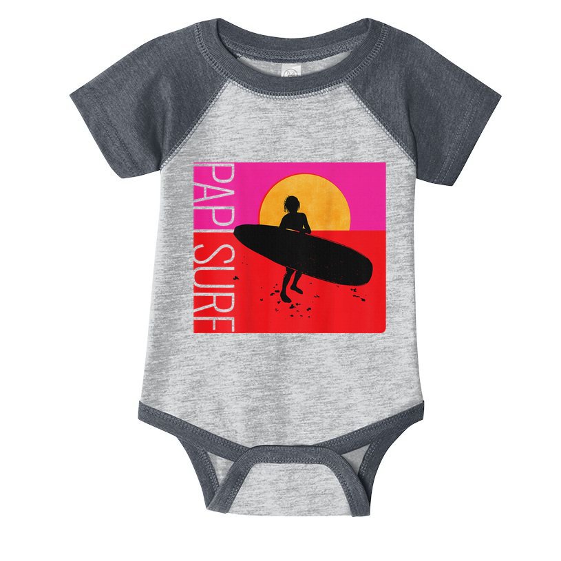 Papi Surf Sunset Surfboard Infant Baby Jersey Bodysuit