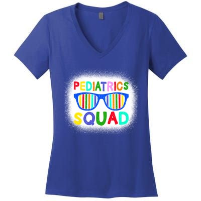 Pediatrics Squad Sunglasses Rn Registered Nurse Nursing Cool Gift Women's V-Neck T-Shirt