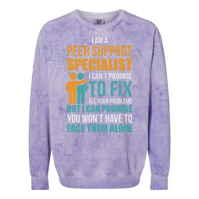 Peer Support Specialist Pss Colorblast Crewneck Sweatshirt