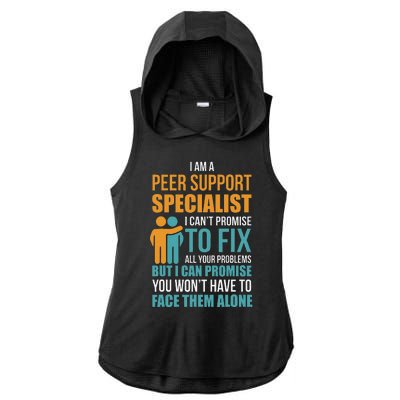 Peer Support Specialist Pss Ladies PosiCharge Tri-Blend Wicking Draft Hoodie Tank