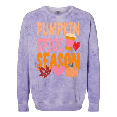 Pumpkin Spice Season Colorblast Crewneck Sweatshirt