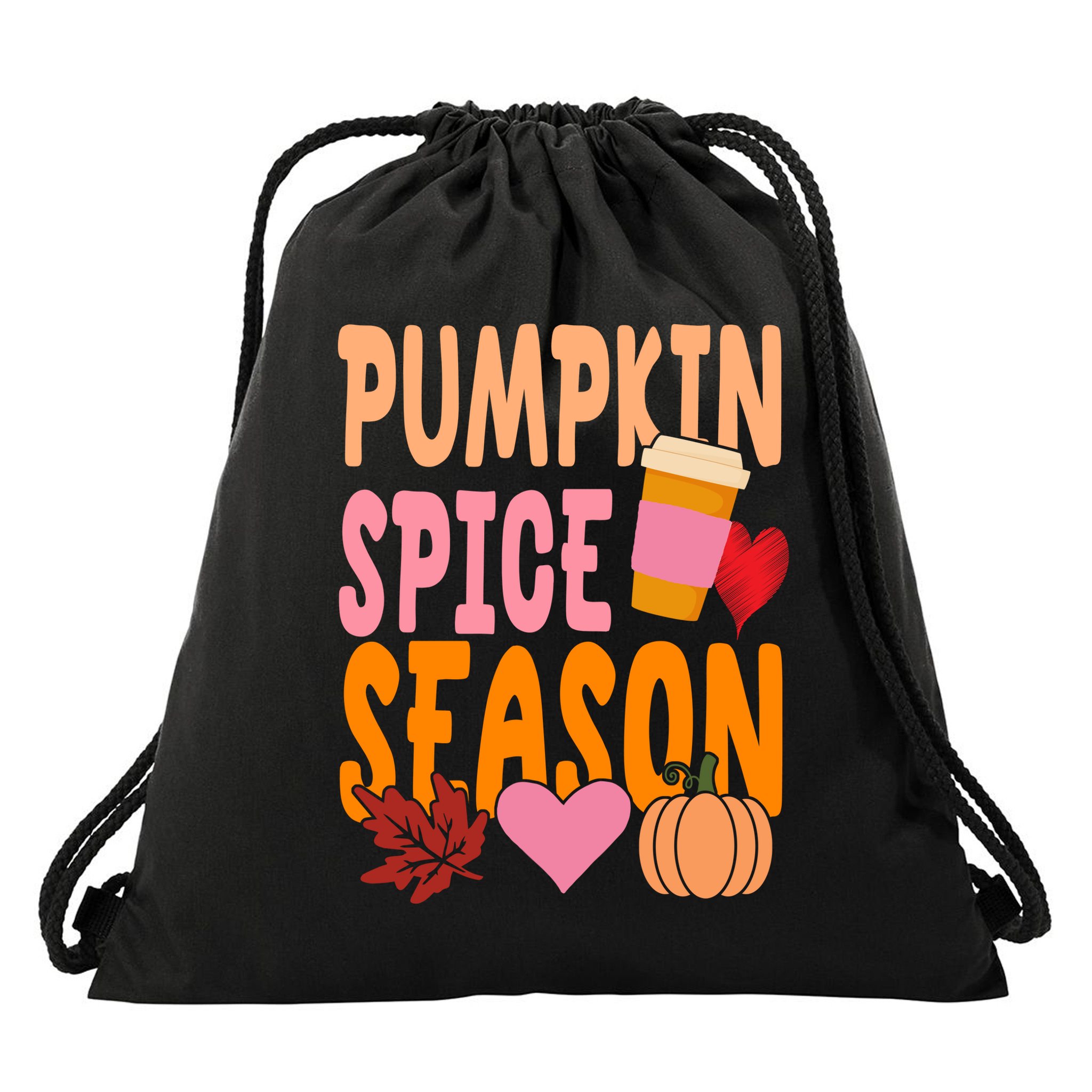 Pumpkin Spice Season Drawstring Bag