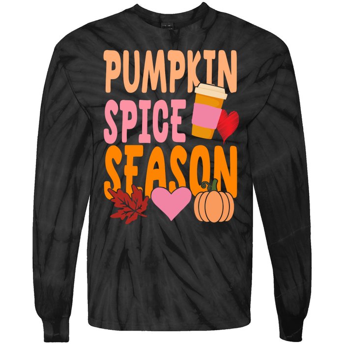 Pumpkin Spice Season Tie-Dye Long Sleeve Shirt