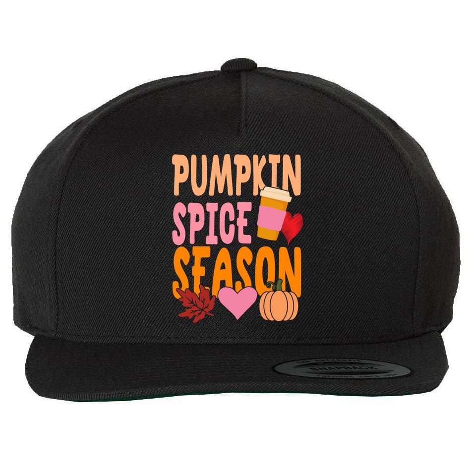 Pumpkin Spice Season Wool Snapback Cap