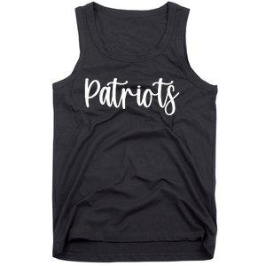 Patriots School Spirit Team Mascot Game Night Tank Top