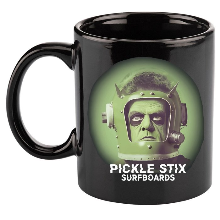 Pickle Stix Surfboards Spaceman 11oz C Handle Ceramic Mug