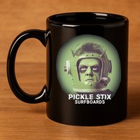 Pickle Stix Surfboards Spaceman 11oz C Handle Ceramic Mug