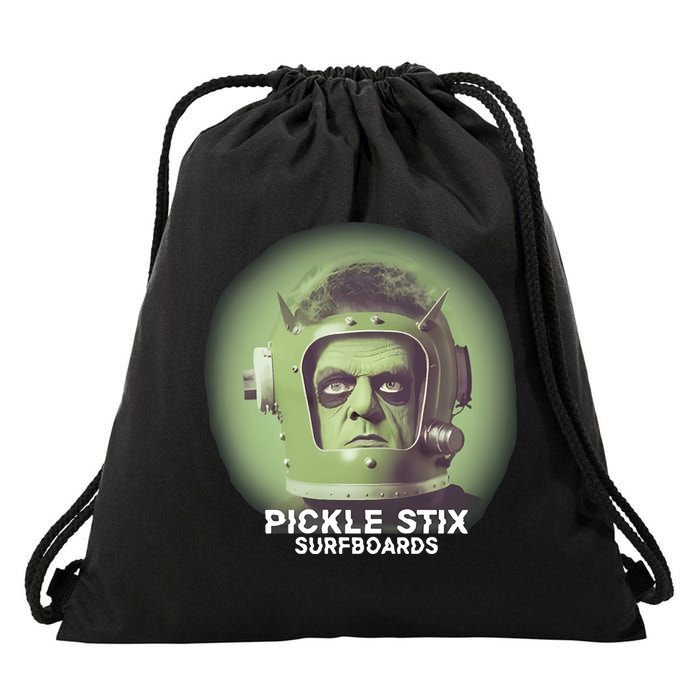 Pickle Stix Surfboards Spaceman Drawstring Bag