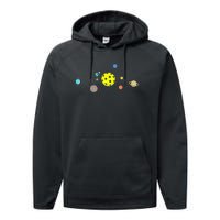 Pickleball Solar System Performance Fleece Hoodie