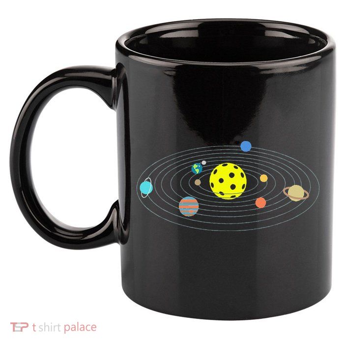 Pickleball Solar System 11oz C Handle Ceramic Mug