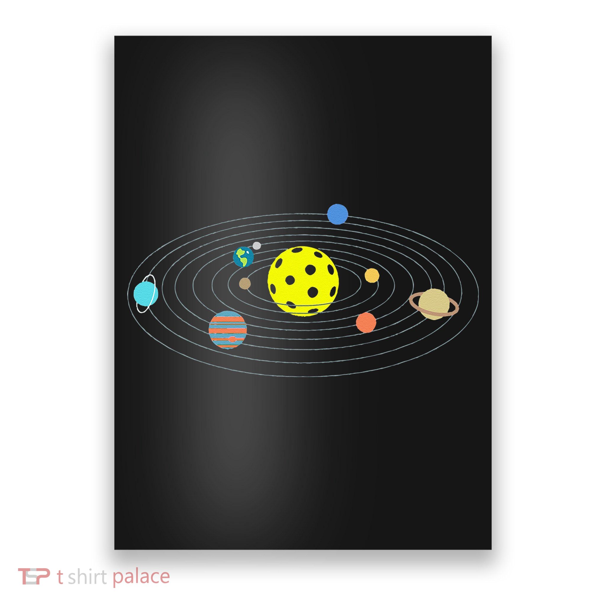 Pickleball Solar System Poster