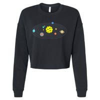 Pickleball Solar System Cropped Pullover Crew