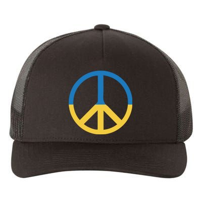 Peace Sign Stand With Ukraine Supporting Ukrainians Yupoong Adult 5-Panel Trucker Hat