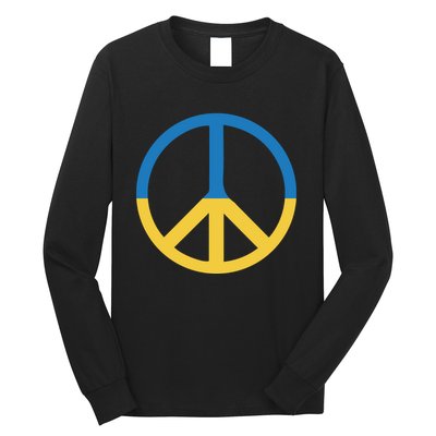 Peace Sign Stand With Ukraine Supporting Ukrainians Long Sleeve Shirt