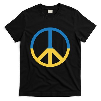 Peace Sign Stand With Ukraine Supporting Ukrainians T-Shirt