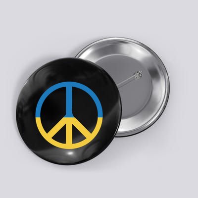 Peace Sign Stand With Ukraine Supporting Ukrainians Button