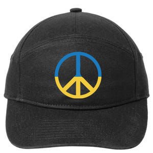 Peace Sign Stand With Ukraine Supporting Ukrainians 7-Panel Snapback Hat