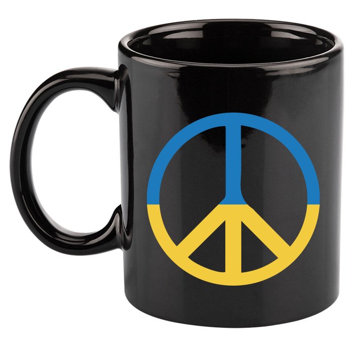Peace Sign Stand With Ukraine Supporting Ukrainians 11oz C Handle Ceramic Mug