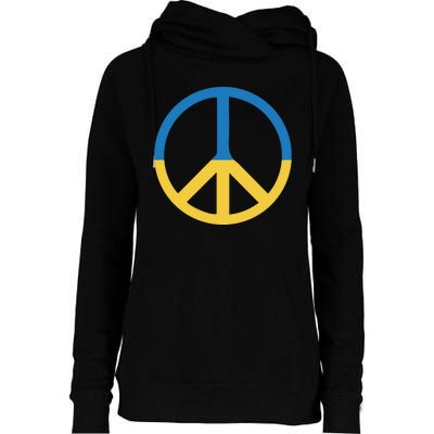 Peace Sign Stand With Ukraine Supporting Ukrainians Womens Funnel Neck Pullover Hood