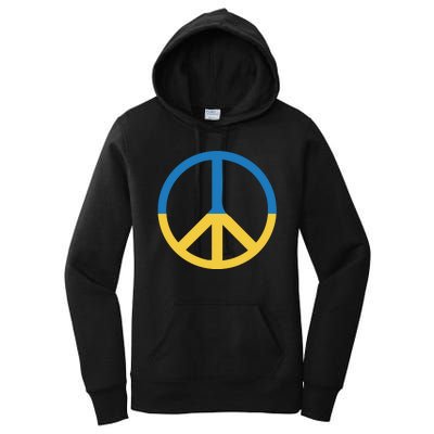 Peace Sign Stand With Ukraine Supporting Ukrainians Women's Pullover Hoodie