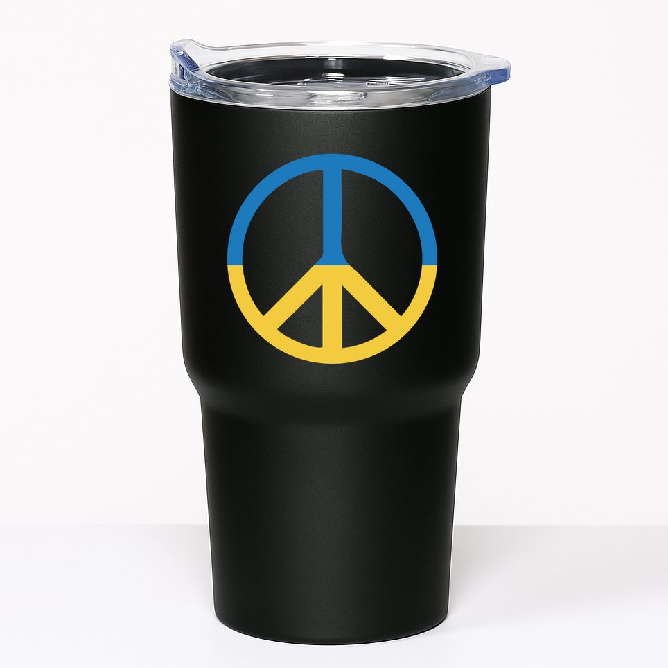 Peace Sign Stand With Ukraine Supporting Ukrainians Tumbler