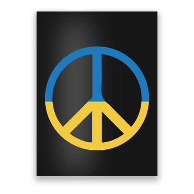 Peace Sign Stand With Ukraine Supporting Ukrainians Poster