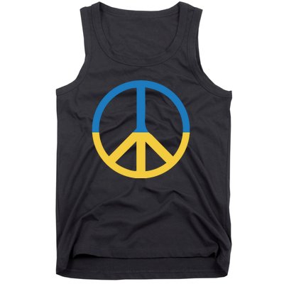 Peace Sign Stand With Ukraine Supporting Ukrainians Tank Top