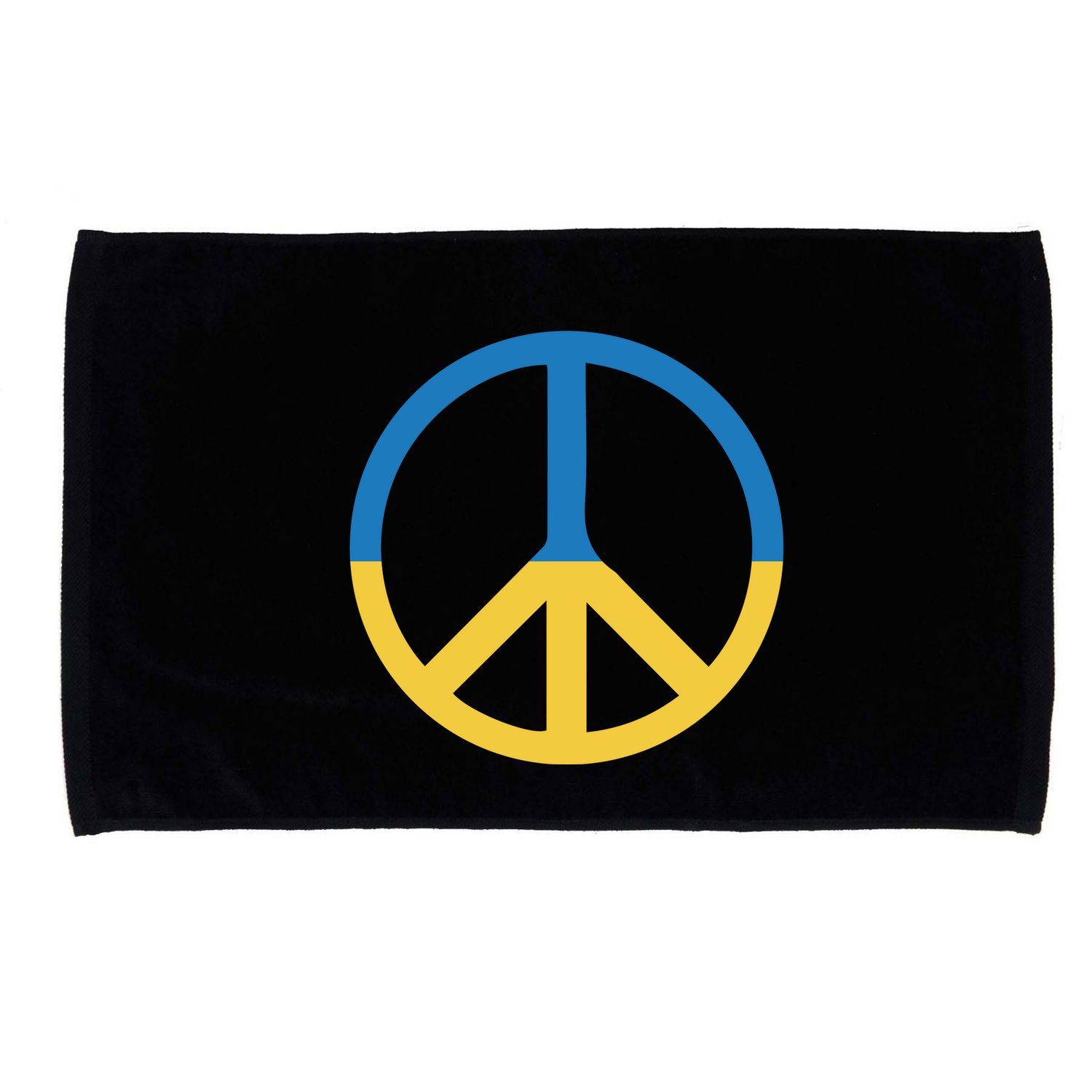 Peace Sign Stand With Ukraine Supporting Ukrainians Microfiber Hand Towel