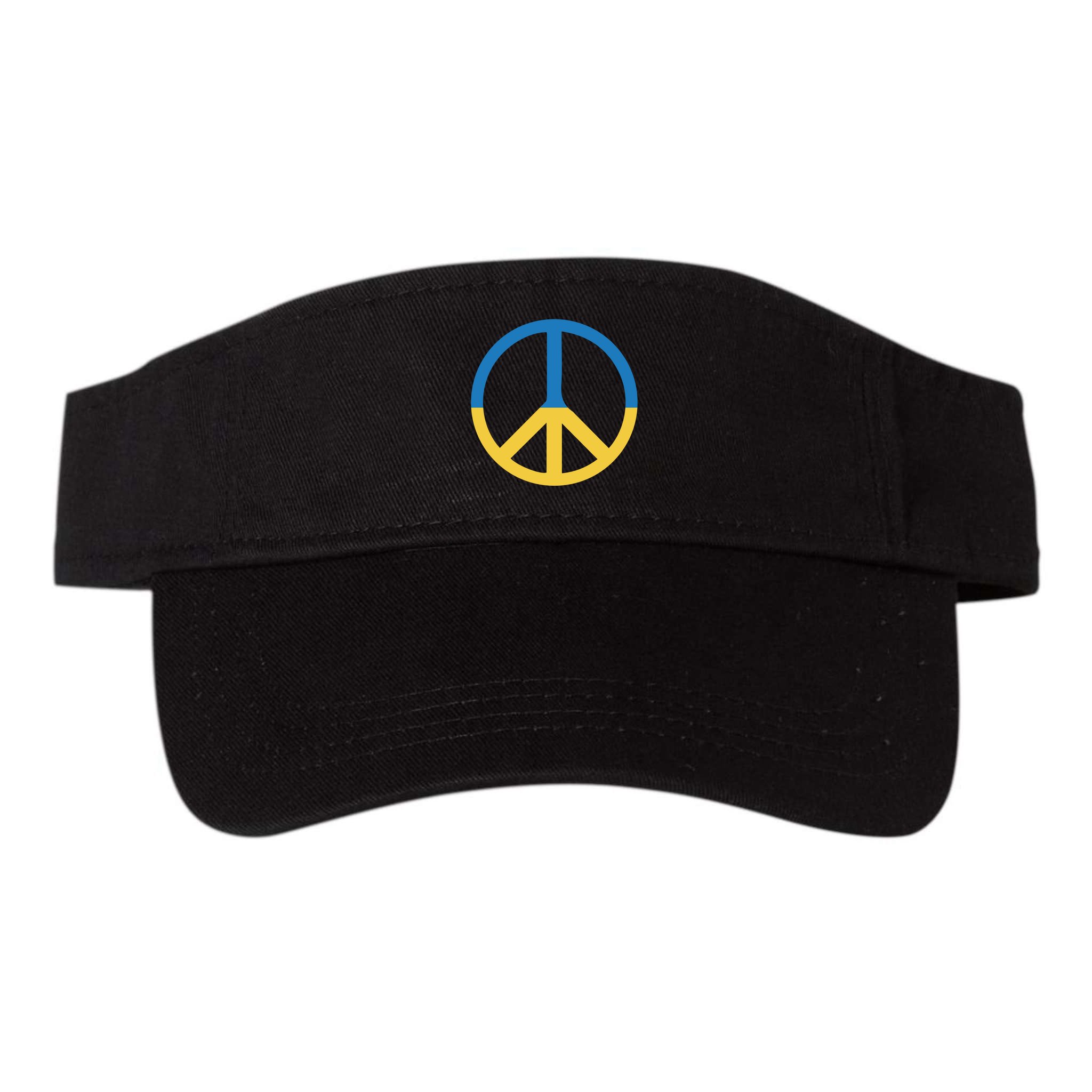 Peace Sign Stand With Ukraine Supporting Ukrainians Visor