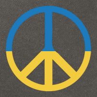 Peace Sign Stand With Ukraine Supporting Ukrainians Cotton Canvas Backpack