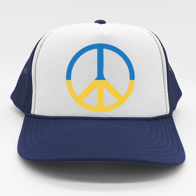 Peace Sign Stand With Ukraine Supporting Ukrainians Trucker Hat