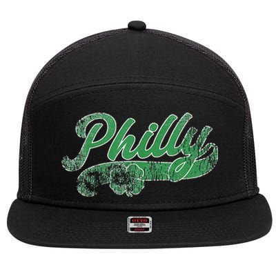 Philly Shamrock St. Patrick's Day Saint Paddy's Philadelphia 7 Panel Mesh Trucker Snapback Hat