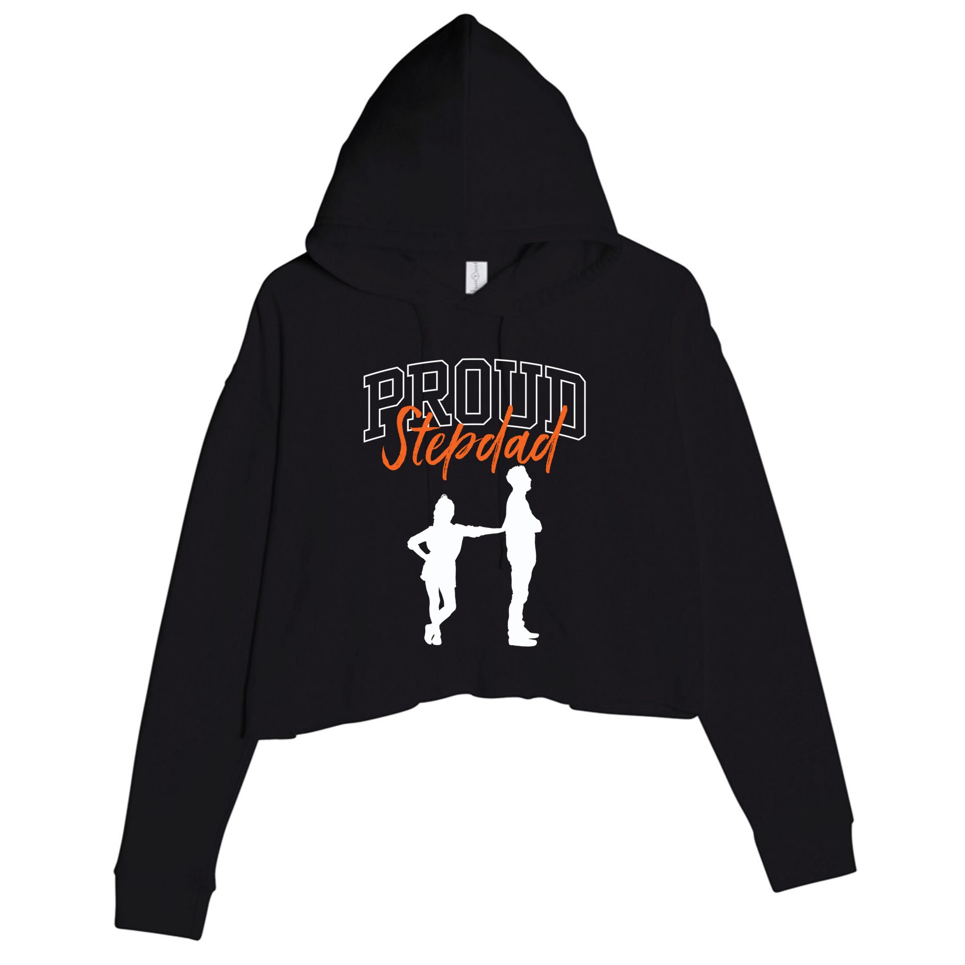 Proud Stepdad Stepfather Fathers Day Step Dad Sayings Father Gift Crop Fleece Hoodie