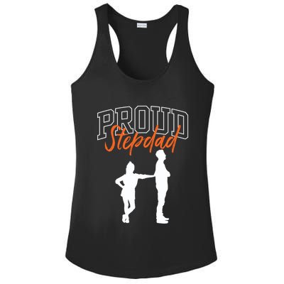 Proud Stepdad Stepfather Fathers Day Step Dad Sayings Father Gift Ladies PosiCharge Competitor Racerback Tank