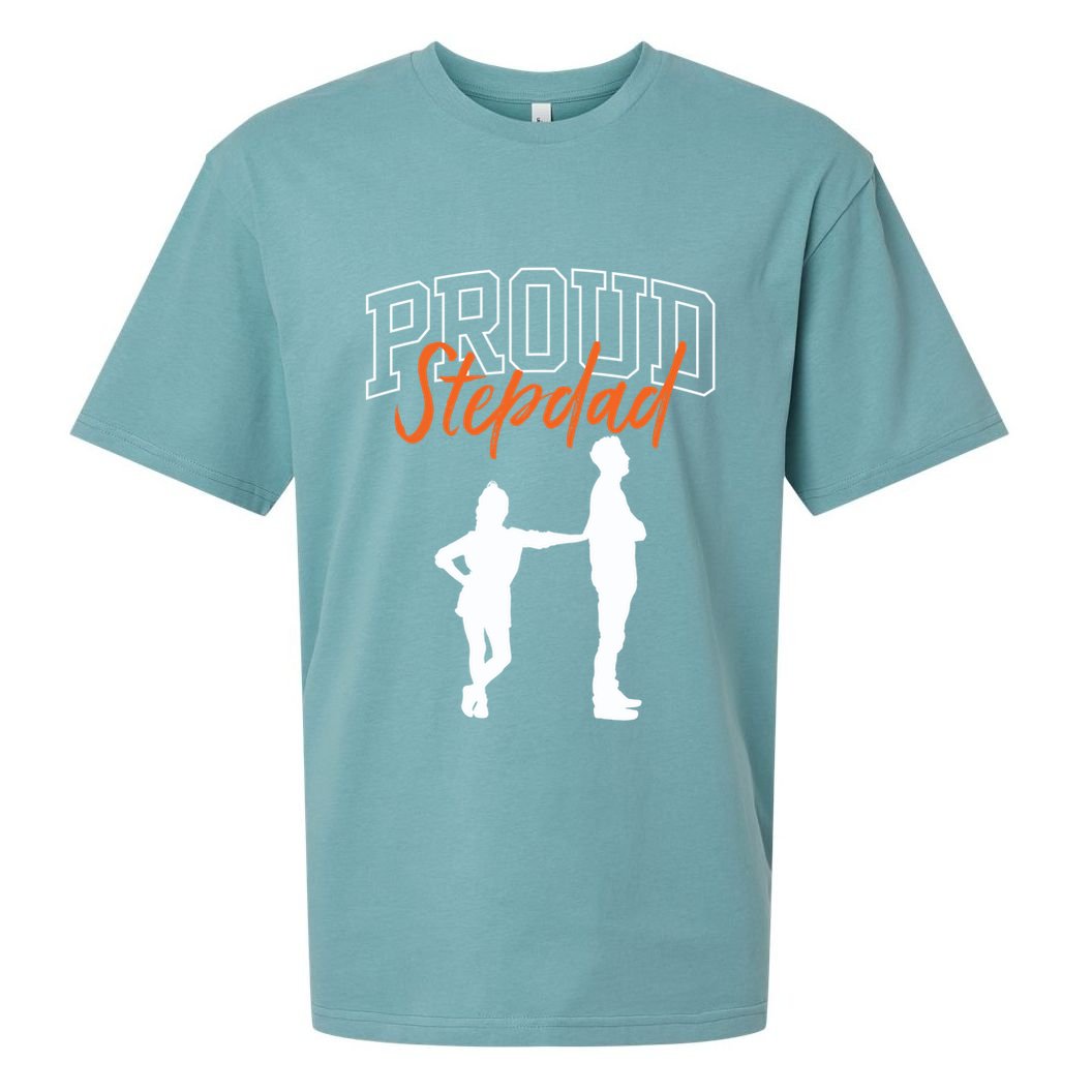 Proud Stepdad Stepfather Fathers Day Step Dad Sayings Father Gift Sueded Cloud Jersey T-Shirt