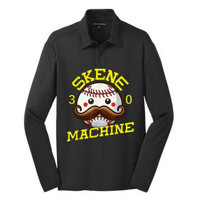 Paul Skenes Skene Machine Pittsburgh Baseball Gift Silk Touch Performance Long Sleeve Polo