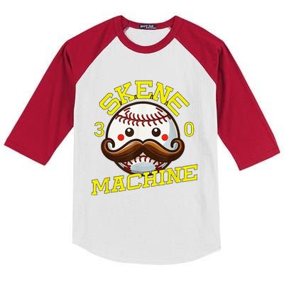 Paul Skenes Skene Machine Pittsburgh Baseball Gift Kids Colorblock Raglan Jersey