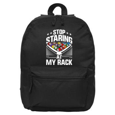 Pool Stop Staring At My Rack Billiard 16 in Basic Backpack