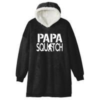 Papa Squatch Shirt Gifts For Dad Sasquatch Bigfoot Hooded Wearable Blanket