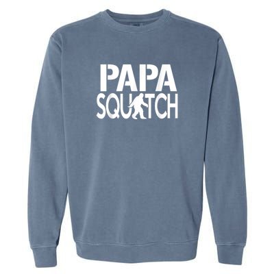 Papa Squatch Shirt Gifts For Dad Sasquatch Bigfoot Garment-Dyed Sweatshirt