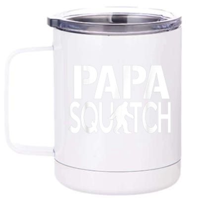 Papa Squatch Shirt Gifts For Dad Sasquatch Bigfoot 12 oz Stainless Steel Tumbler Cup