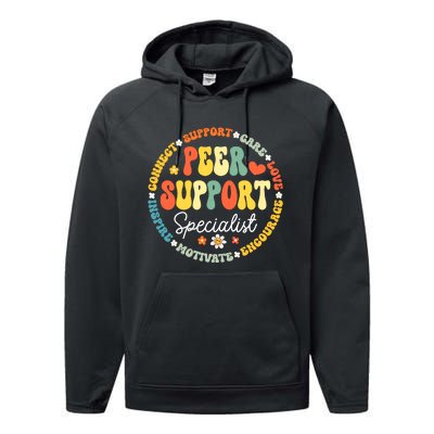 Peer Support Specialist Life Appreciation Week School Performance Fleece Hoodie