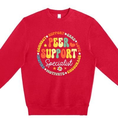 Peer Support Specialist Life Appreciation Week School Premium Crewneck Sweatshirt